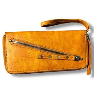 Free People Brown Vegan Leather Wallet